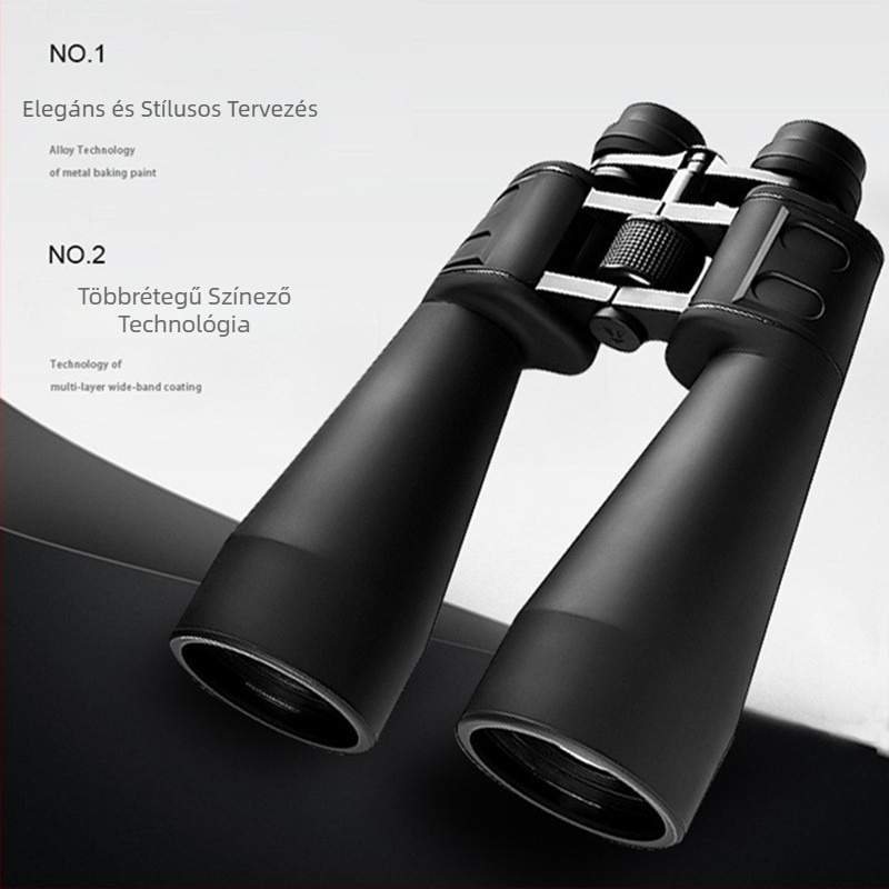 HD felbontású binokulár, nagyítás 20–180×, objektív 100 mm, látómező 78 m/1000 m