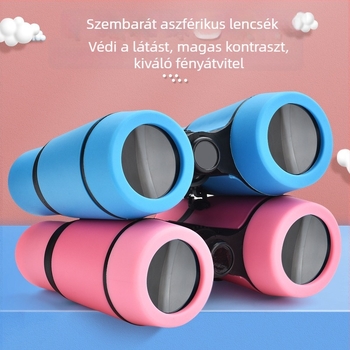 Gyerekeknek szánt binokli 4x30, gumírozott fogantyúval, széles látómező