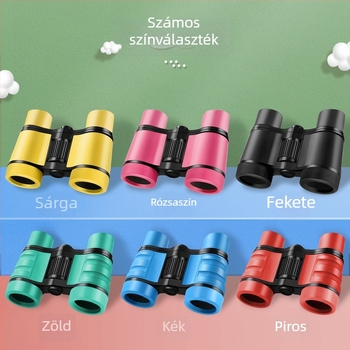Gyerekeknek szánt binokli 4x30, gumírozott fogantyúval, széles látómező