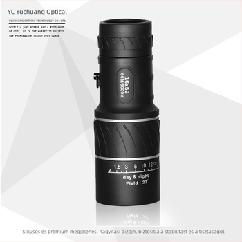 Monokulár távcső 16x52, 52 mm objektív, nagyítás, HD optika, modell Nagy Monokulár 16X52