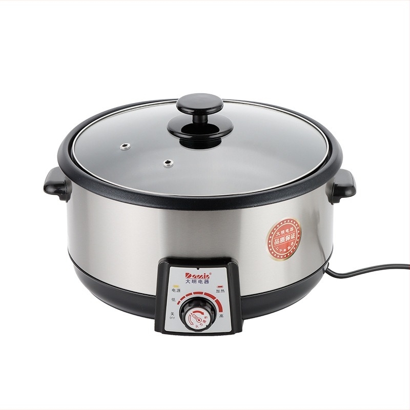 Daming gombos típusú elektromos forró fazék – all-in-one multifunkcionális konyhai edény, 4–5 L, tapadásmentes belső, rozsdamentes acél burkolat, 1200–1500 W, gőzölés, főzés, párolás