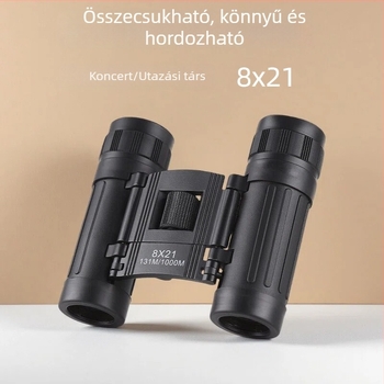 Binokuláris távcső 8x21, látómező 131 m/1000 m, kimeneti pupilla 22 mm, személyre szabott feldolgozás