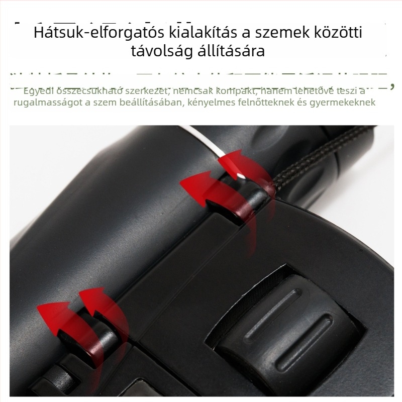 Binokuláris távcső 8x21, látómező 131 m/1000 m, kimeneti pupilla 22 mm, személyre szabott feldolgozás