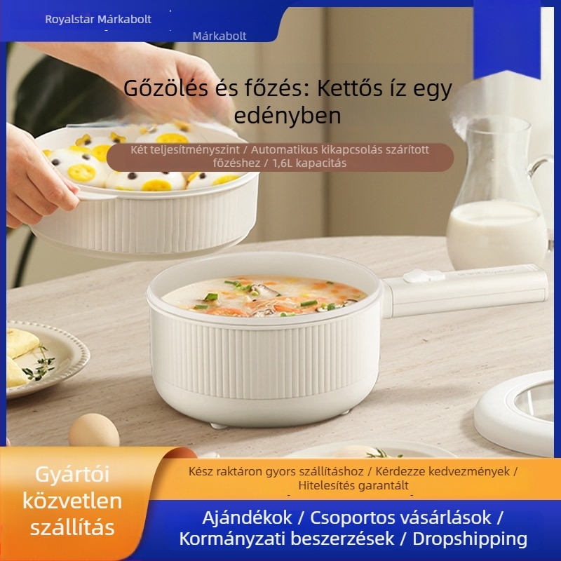 Elektromos forróedény, 2 L kapacitás, 2–3 adag, teflon belső edény, gombos vezérlés, modell DZG16A1