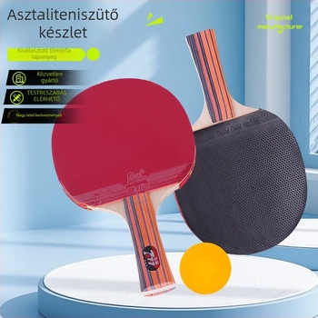 Asztalitenisz ütő készlet – Penhold fogás, kétoldalas invertált gumi, Termékkód Table Tennis Racket 001
