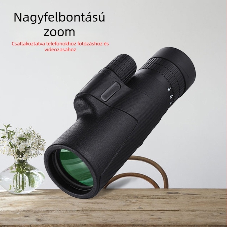 Monokuláris teleszkóp 10-30x50 okostelefonos fotózáshoz, kültéren, gyenge fényviszonyok között