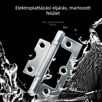 Rozsdamentes acél ajtózsanér fa- és szekrényajtókhoz – slot nélküli, halk csapágy, vastított hajlított kialakítás