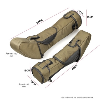 Madármegfigyeléshez való teleszkópos tároló táska, vízálló, ütéscsillapító kialakítással és vállon hordozható, kültéri használatra