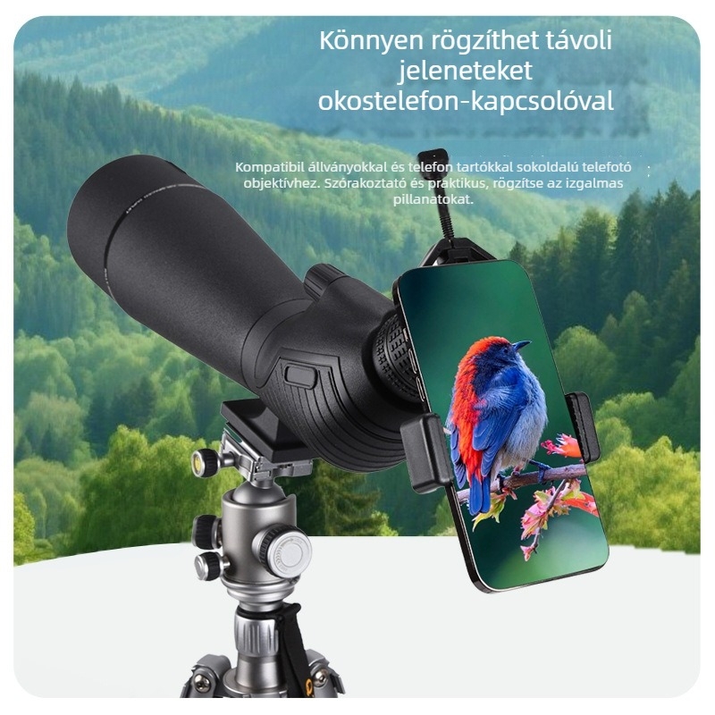 Beiyate Monokuláris Teleszkóp, 20-60x nagyítás, madármegfigyeléshez kültéri használatra