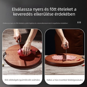 CCKO kerek formájú tömörfa vágódeszka otthoni használatra, 2020-ban jelent meg.