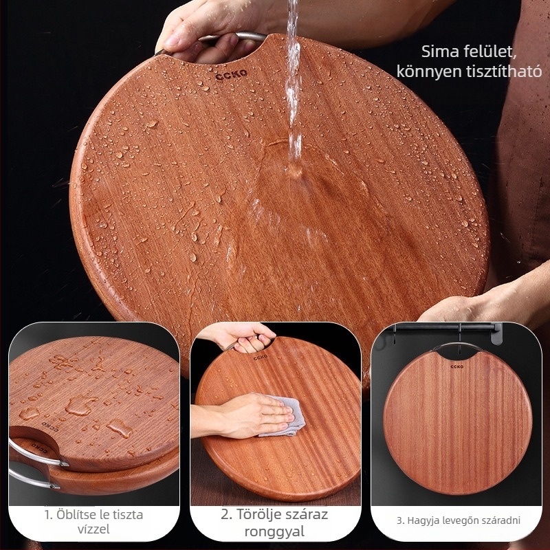 CCKO kerek formájú tömörfa vágódeszka otthoni használatra, 2020-ban jelent meg.