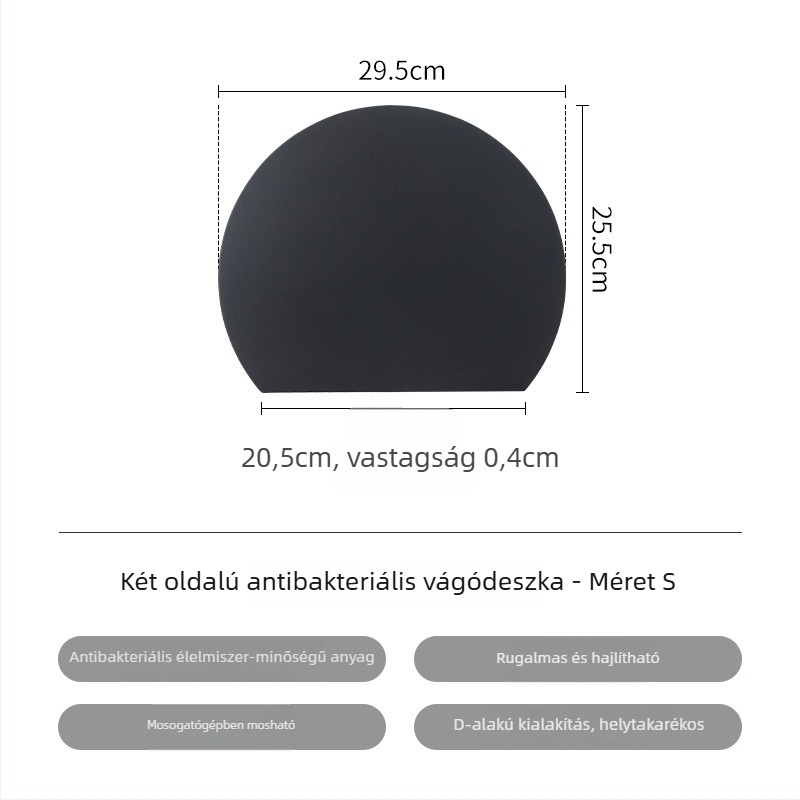 TPU vágódeszka - élelmiszer-minőség, antibakteriális, penészálló, kétoldalas konyhai deszka