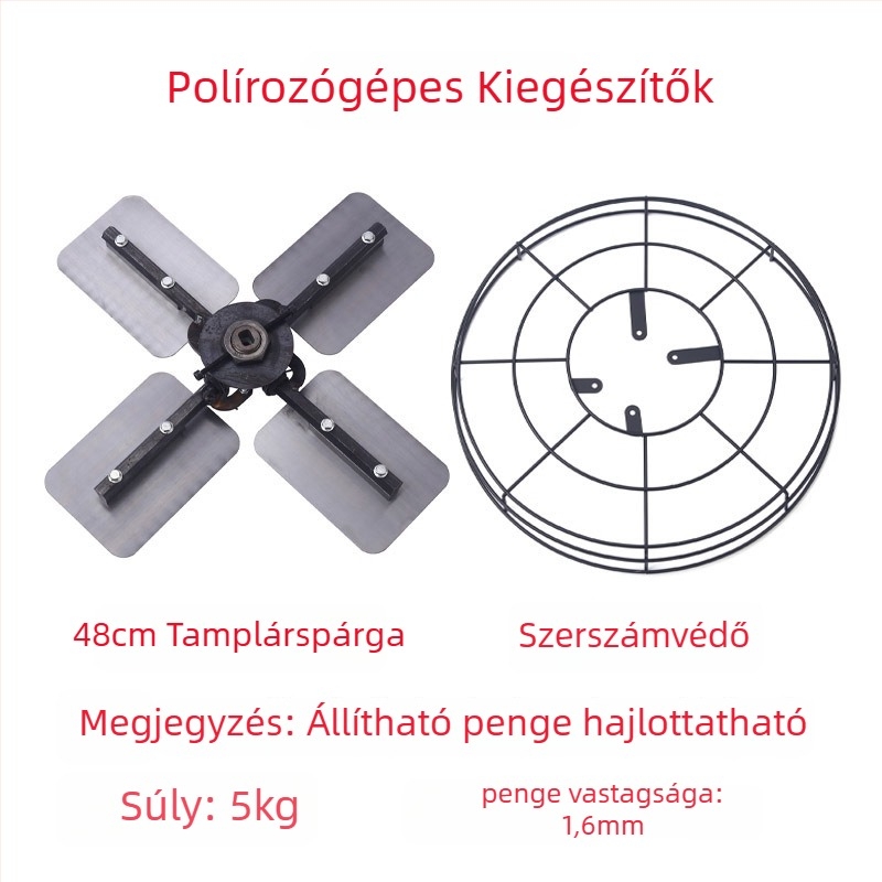 Cement polírozó kiegészítő készlet vastagodott műanyag csiszoló koronggal, szivacskoronggal, csiszolópapírral és fémlemez — Winning márka