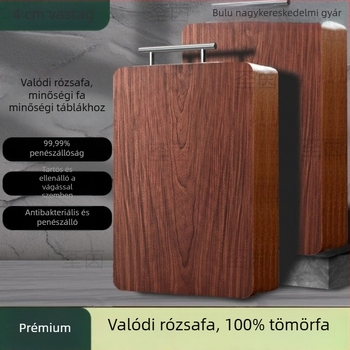 Rózsafa tömör vágódeszka, penészálló, teljes fa kivitelű konyhai vágódeszka, vastított dizájn, új stílus
