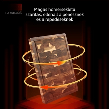 Tianjiao Family Vintage akácfa vágódeszka, téglalap alakú, kétoldalas