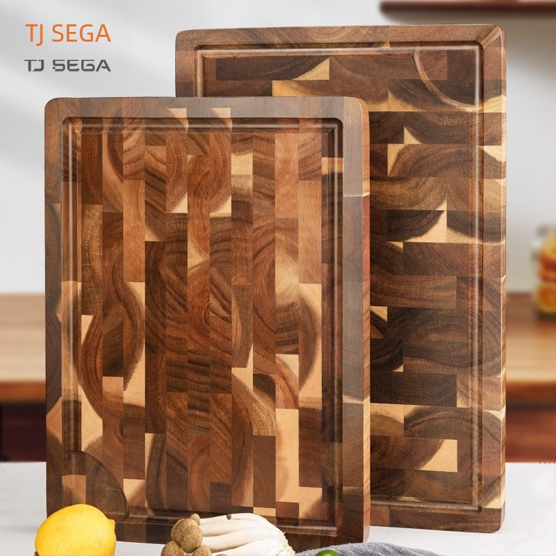 Tianjiao Family Vintage akácfa vágódeszka, téglalap alakú, kétoldalas