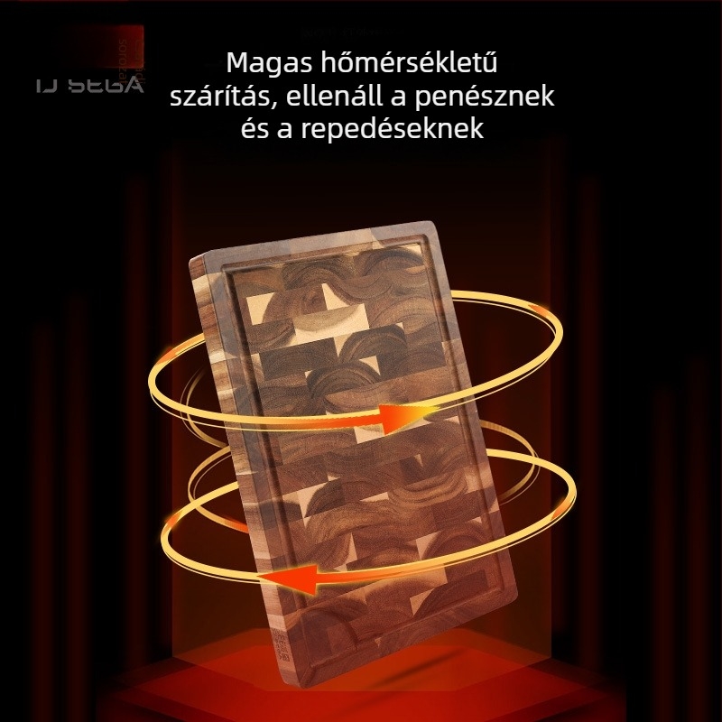 Tianjiao Family Vintage akácfa vágódeszka, téglalap alakú, kétoldalas