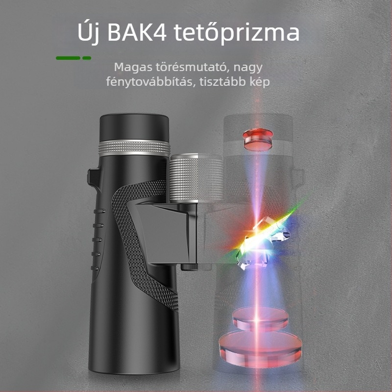 Binokuláris 10x42 éjszakai látással, magas felbontású optika kültéri tevékenységekhez és utazási fotózáshoz