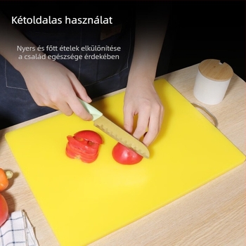 Egyrészes, kétoldalas, vastagított műanyag vágódeszka, otthoni használatra
