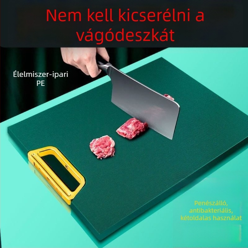 Penészmentes, vastag vágódeszka háztartási használatra, kétoldalas forgó vágódeszka gyümölcsökhöz és zöldségekhez