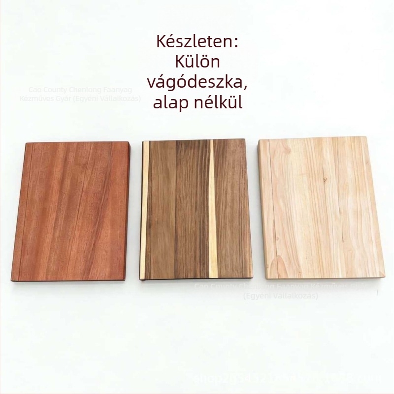 Akácfa vágódeszka készlet, könyv alakú, 3 darabos, alapú, vastagított, kétoldalas