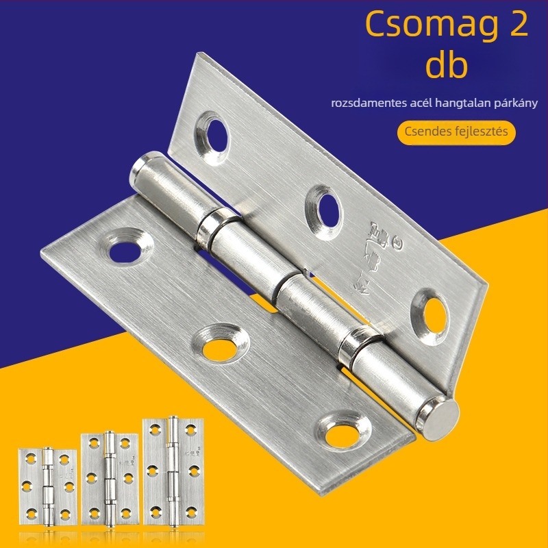 Rozsdamentes acél csuklópánt csapágyas, szekrényajtókhoz – Brushed finish, modern egyszerű stílus