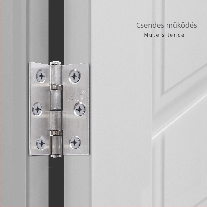 Rozsdamentes acél csuklópánt csapágyas, szekrényajtókhoz – Brushed finish, modern egyszerű stílus