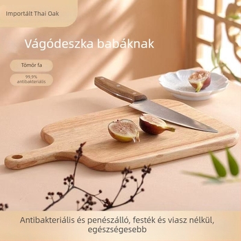 Kompakt keményfa vágódeszka a konyhába, többfunkciós kenyértál és gyümölcstál, antibakteriális és penészálló