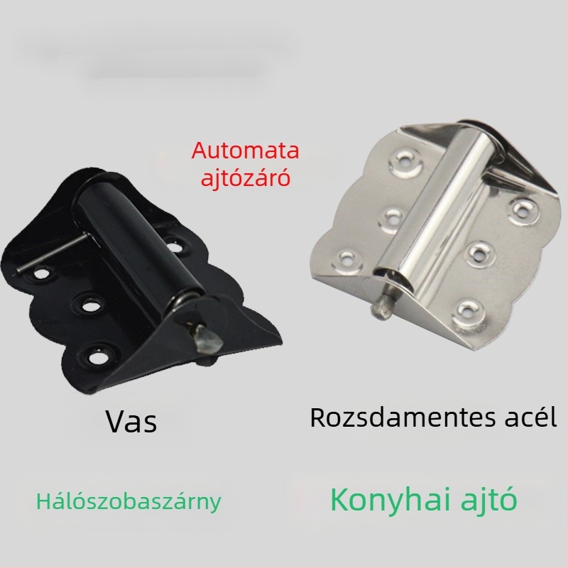 Hálószárny ajtó zsanér, rugós, rozsdamentes acélból, automatikus záródás, pillangó típus