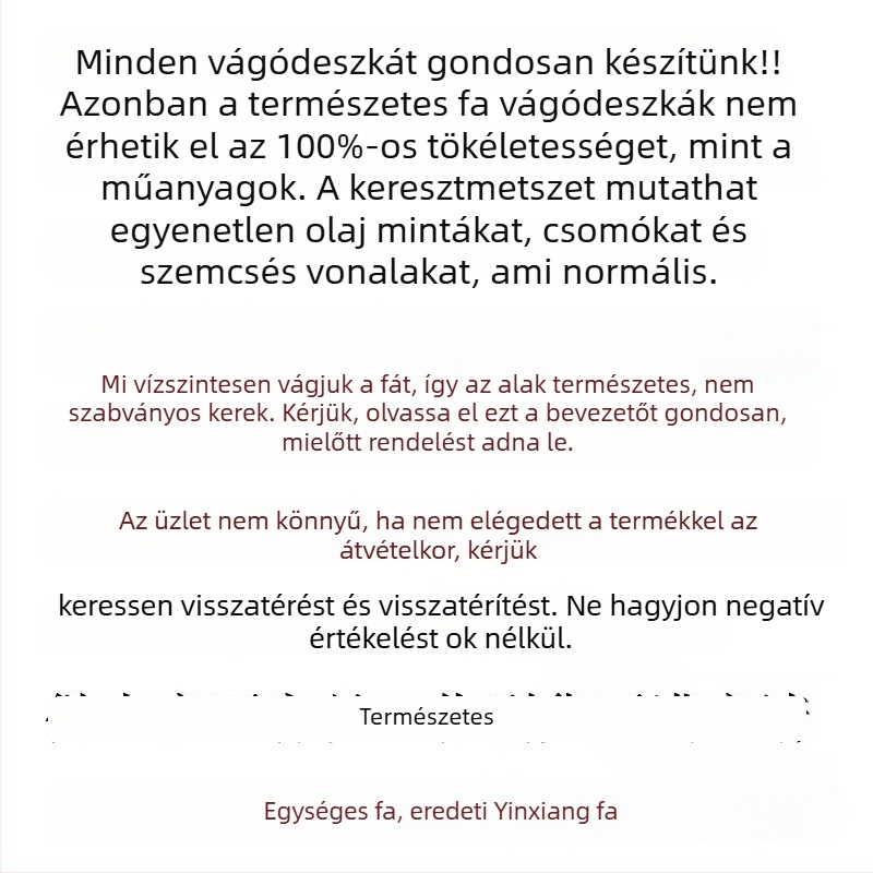 Ginkgófa vágódeszka, téglalap alakú háztartási konyhára, antibakteriális és penészálló, repedésálló