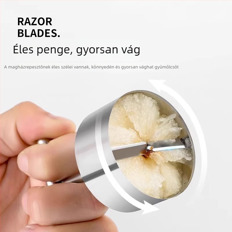 Gyümölcsmagkivágó eszköz, 304 rozsdamentes acélból, körte és alma magok eltávolításához