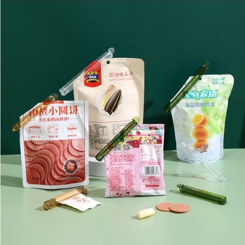 Xihui Átlátszó Snack-záró klipsz — 5-pack, konyhai zacskózáró teához és tejporhoz (Modern minimál-stílus)