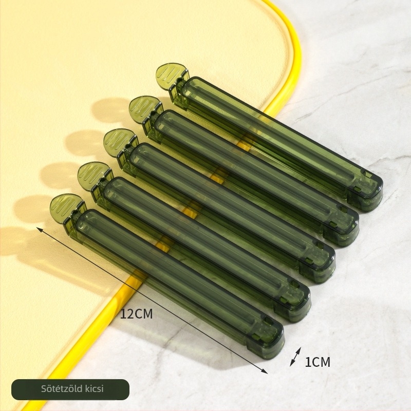 Xihui Átlátszó Snack-záró klipsz — 5-pack, konyhai zacskózáró teához és tejporhoz (Modern minimál-stílus)