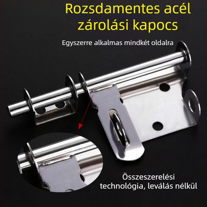 F-típusú zár ajtóhoz, rozsdamentes acél 201/304, polírozott felület, Honest márka, modern egyszerű stílus