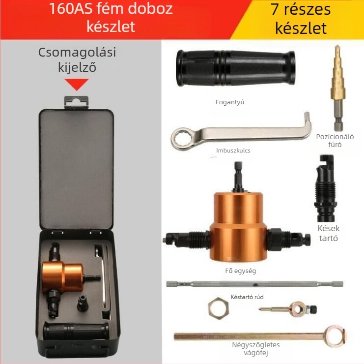 YT-160A Kétfejű Fémlemez Vágó, Konstrukció Alumínium Ötvözet és Szénacél
