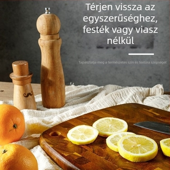 Akácfa vágódeszka, masszív fa, kétoldalas, konyhai szeleteléshez, gyümölcsök és zöldségek