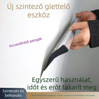 Lapos glettő kés hamu eltávolításához, rozsdamentes acél talp, alumínium ötvözet nyél, modell QL001