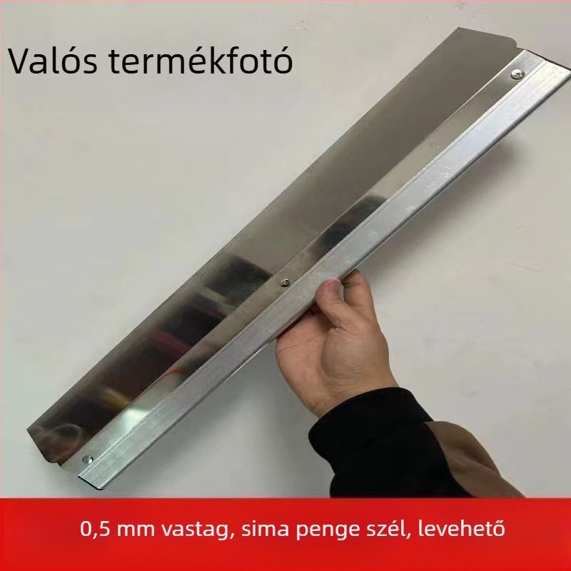 Lapos glettő kés hamu eltávolításához, rozsdamentes acél talp, alumínium ötvözet nyél, modell QL001