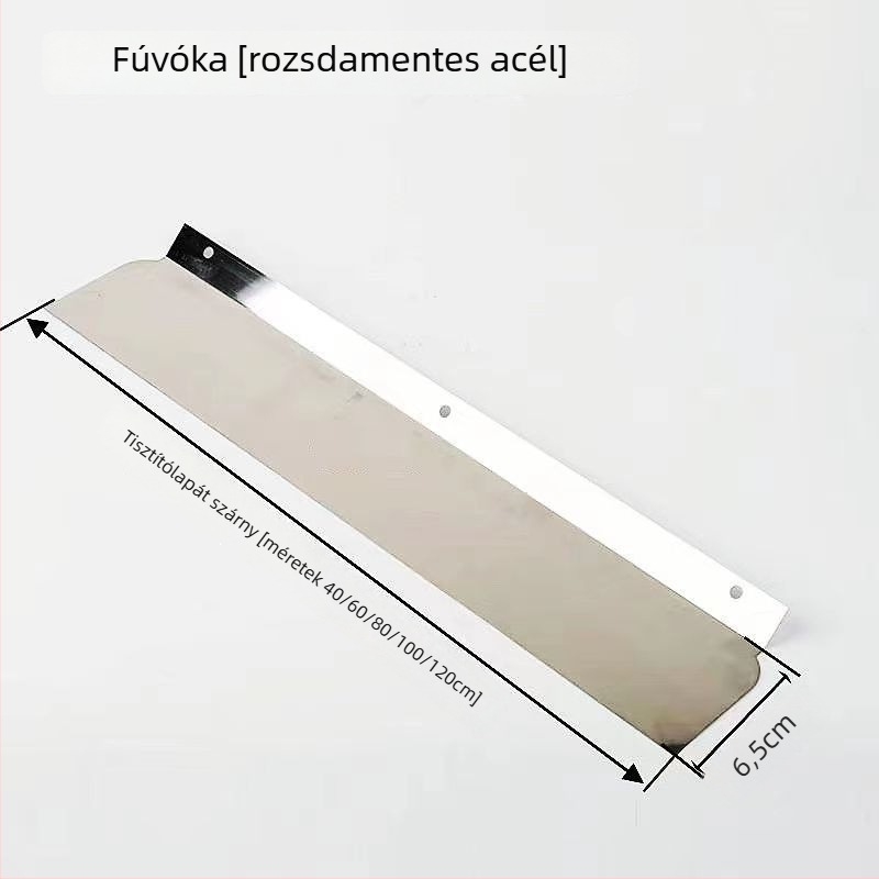 Lapos glettő kés hamu eltávolításához, rozsdamentes acél talp, alumínium ötvözet nyél, modell QL001