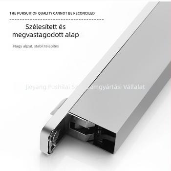 Rejtett automata zárócsap dupla ajtókhoz, rozsdamentes acél/zink ötvözet, polírozott felület, modern minimál stílus