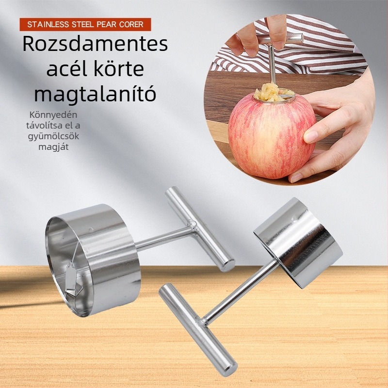 Körte magkivágó eszköz, 304 rozsdamentes acélból, gyümölcsmag eltávolító