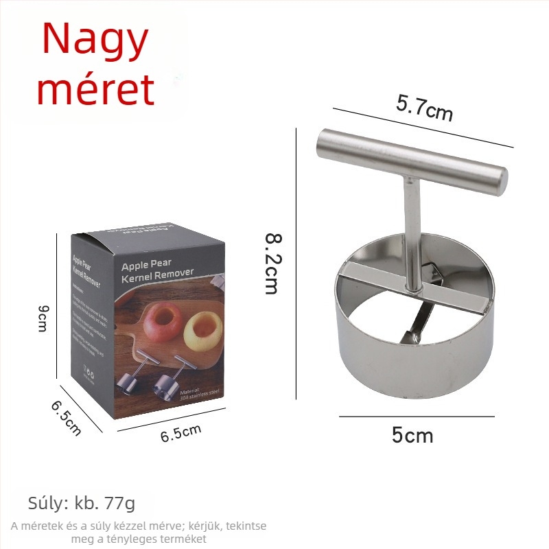 Körte magkivágó eszköz, 304 rozsdamentes acélból, gyümölcsmag eltávolító