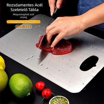 Rozsdamentes acél vágódeszka – antibakteriális és penészmentes, háztartási használatra, modern minimalista stílus