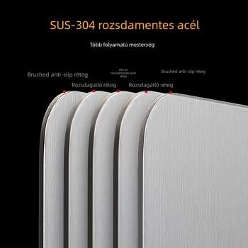 Rozsdamentes acél vágódeszka – antibakteriális és penészmentes, háztartási használatra, modern minimalista stílus