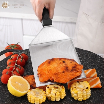 3 részes rozsdamentes acél Teppanyaki grill eszköz készlet spatulával és húspreszével