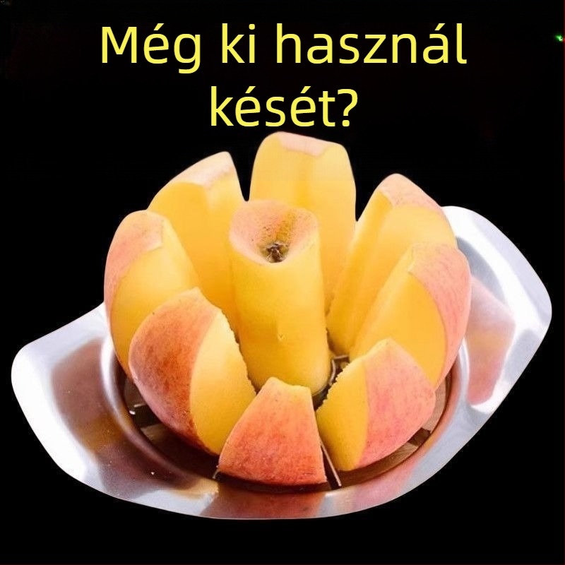 Rozsdamentes acélból készült alma- és körteszeletelő, magkivágóval, többfunkciós gyümölcs elválasztó háztartási használatra