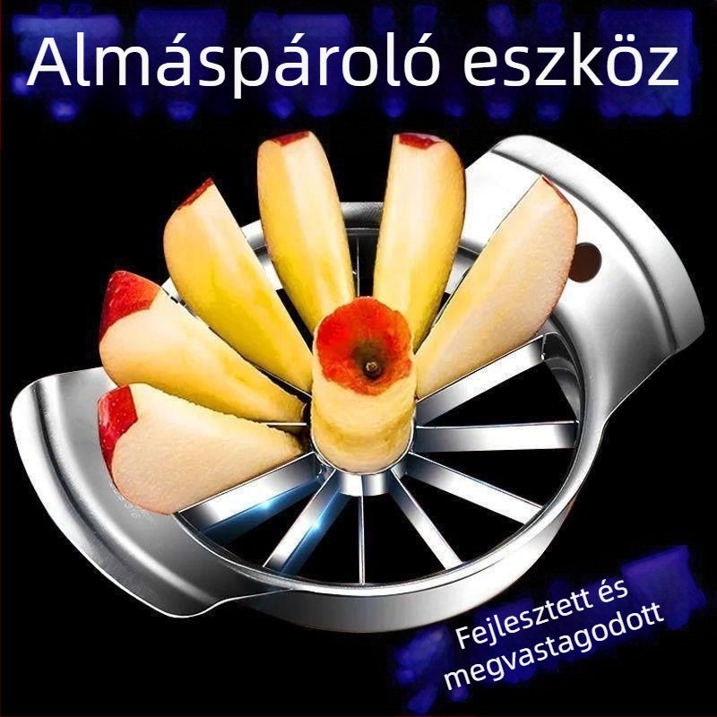 Rozsdamentes acélból készült alma- és körteszeletelő, magkivágóval, többfunkciós gyümölcs elválasztó háztartási használatra