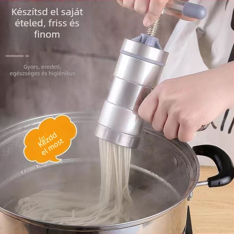 Kézi tésztaprés rozsdamentes acélból – tésztaformázó eszköz, Chibei