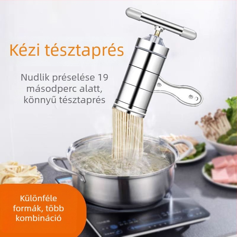 Kézi tésztaprés rozsdamentes acélból – tésztaformázó eszköz, Chibei