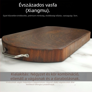 Vasfa vágódeszka – vietnámi ciprus, négyzet alakú, teljes fa, penészálló